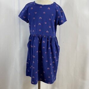 wonder nation Blue Short-Sleeve Rainbow Print Casual Dress